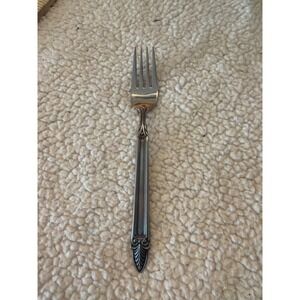 Stanley Roberts Olympia Salad Fork Stainless Steel Japan Art Deco Plume Design